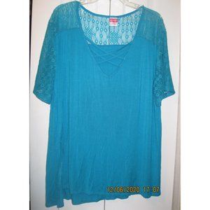 Blue summer lace top Size 3X